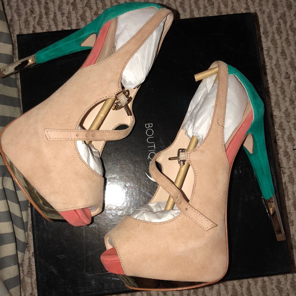 Multi Colored Stiletto Platform Shoe